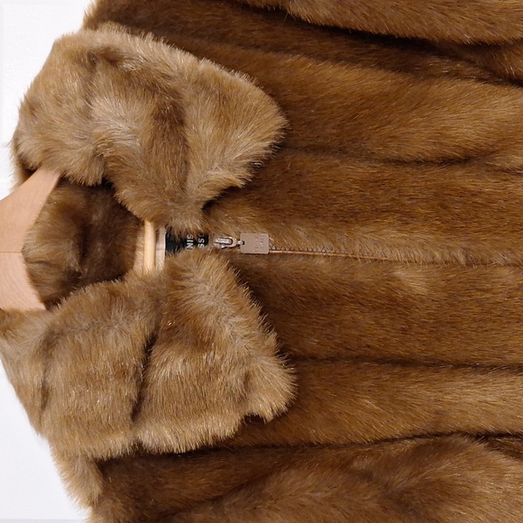 Dennis Basso Faux Sable Coat - Picture 2 of 7